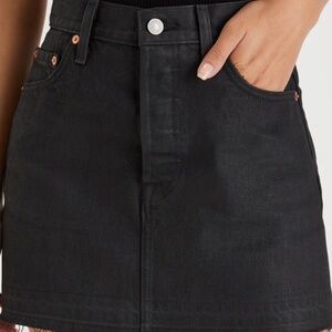 Levi’s Black Coated Denim Icon Skirt